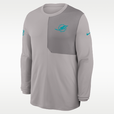 Miami Dolphins Sideline Coach Men's Nike Dri-FIT NFL Long-Sleeve